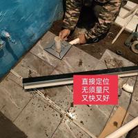 花样回形地漏尺模板 泥工贴砖辅助神器 外正方20*20厘米 不锈钢