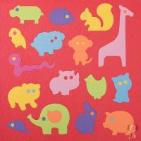 小班玩具积木桌面益智区墙面形状幼儿园泡沫认知拼装儿童配对防撞 黑色