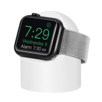 爱否AppleWatch硅胶支架iWatch6/5代苹果手表通用新SE充电底座架 圆形白