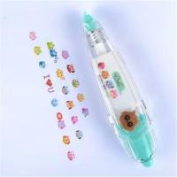 创意花边带按压式可爱卡通图案修饰带diy装饰日记手帐少女修正带 猫头鹰1个