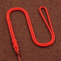 可调节男女黑项链挂件绳平安扣貔貅玉坠翡翠吊坠挂绳挂坠蜜蜡绳子 红色固定款 红玛瑙顶珠