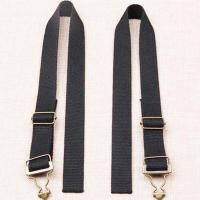 黑色百搭背带肩带无弹帆布可缝纫服装配件铜质背带裤背带裙的带子 黑色+铜扣 65cm