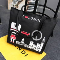 女单肩包防水牛津布包简约帆布包学生补习袋休闲包女士百搭手提包 英国护卫