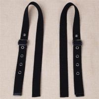 牛仔背带裤的带子两根帆布不掉色不生锈2.5宽肩带一对背带裙背带 黑色 70cm