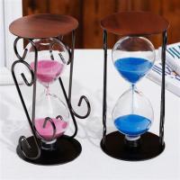 G1512大号金属铜艺彩色沙漏流沙计时器家用生日送礼摆饰装饰品 批发(颜色混发)