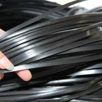 辅料藤线仿藤椅收纳筐吊篮户外桌椅编织修补材料扁藤皮塑料PE藤条 黑色 8*1.2