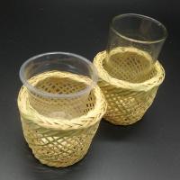 竹编杯套 不烫手一次性杯套 家用 实用 小物件竹编制品接待客人用 竹编杯套