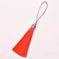 DIY新款冰丝垂直抗皱涤纶纤维流苏穗DIY吊绳挂穗饰品量大可批 红色 一条装