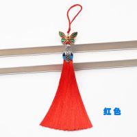 吉艺家新款蝴蝶冰丝流苏穗子抗皱顺畅饰品吊穗DIY手机配饰小挂件 红色 一条