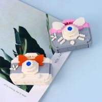 兼容乐高积木相机照相机摄像机拍立得宝丽来模型小颗粒拼插玩具 粉色蝴蝶结相机(无拆件器)