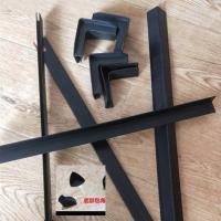 缸包边条玻璃鱼缸直弯角保护包边封边条防撞水族边框材料 黑色 L条1米(高和底部用)