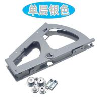 翻斗鞋柜合页 下翻金属配件鞋柜翻转架 单层双层翻板铰链五金配件 单层冷轧板银色(1付价)