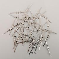 水晶灯饰配件 金色铜蝴蝶扣DIY珠帘金属配件水晶三角条连接器 6.0cm铬色蝴蝶扣10克约15个