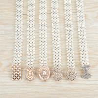 珍珠腰带女装饰裙子收腰百搭学生韩版镶钻细腰松紧弹力腰链女时尚 5排随机质量发