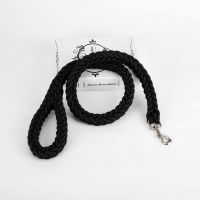 狗狗牵引绳P链狗链子遛狗绳中大型犬狗项圈狗绳子萨摩金毛狗链子 黑色 S型号(适合3-15斤)