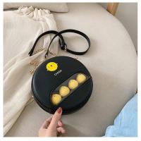 卡通小包包女2021新款韩版可爱少女单肩包时尚夏季百搭斜挎小圆包 黑色