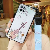 真我V11手机壳防摔软RealmeV11保护套RMX3121腕带挂绳支架硅胶女 柳叶琵琶 真我V11(无挂绳)