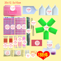 多用弯头照明快速点钻笔神器钻石画十字绣点钻神器工具套包新升级 188件工具经济装[送照明笔]