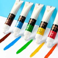 青竹丙烯颜料套装儿童手绘彩绘鹅卵石涂鸦墙绘防水绘画石头画颜料 无赠品 12色/5ml