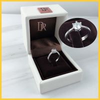 DR结婚戒指仿真钻戒一对情侣假钻石求婚交换仪式用现场道具婚礼 A款女戒+单戒盒