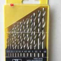 9.913支套装白钢高速钢麻花钻头 1.5mm-6.5mm麻花钻咀 13支黑色套装