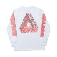 CITY PALACE城市宫殿3D潮牌立体大三角LOGO宽松长袖T恤街头男女t 白色 s 建议110斤以内