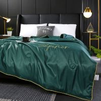 [水洗冰丝]夏季冰丝空调被刺绣夏凉被单双人夏被学生宿舍薄被子 绿野仙踪 100x150cm儿童被不带字母