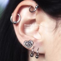 IGIRL复古爱心字耳钉街头90s蹦迪ins同款少女心形不对称耳环耳饰 IGIRL耳钉-单只