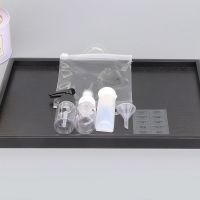 护肤品旅行分装瓶套装洗发水沐浴露水乳液小瓶子便携化妆品空瓶 袋装4件套-黑白