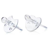 安抚奶嘴安睡型超软新生儿婴儿硅胶奶嘴宝宝假奶嘴断奶安慰奶嘴 圆头+扁头(可高温水煮)食品级