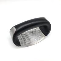 蒜泥神器捣蒜器蒜蓉神器家用手动压蒜器不锈钢304 304黑色亮片装饰彩盒装