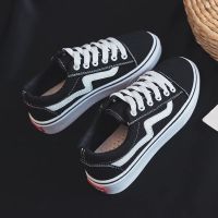 2021年秋季新款帆布鞋女鞋百搭韩版布鞋ins潮流黑色学生低帮板鞋 黑色经典款 26.9 35
