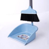 家用扫把套装簸箕组合软毛笤帚扫地拖地刮水神器扫帚大垃圾铲加厚 海水蓝[扫把套装]