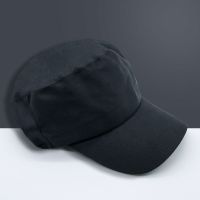 鸭舌工作帽男加厚车间工装帽子工地干活防尘帽松紧大码女工束发帽 [HA12大盖加厚]黑色