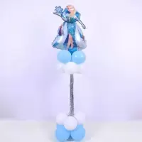 冰雪奇缘公主女孩儿童生日气球套餐周岁艾莎主题场景布置装饰背景 引路冰雪