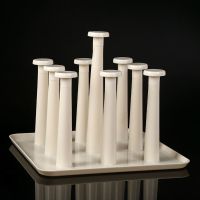 杯架沥水杯子架家用杯架子倒挂水杯架挂架茶杯玻璃杯放杯子的架子 方形白色 塑料