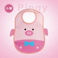 儿童饭兜全部带兜防水立体免洗微瑕疵防脏可爱婴儿宝宝围兜围嘴 小猪