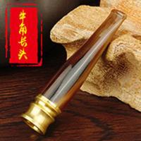 [天然牛角烟嘴]过滤器 循环型可清洗过滤烟嘴 拉杆式香菸过滤嘴 牛角烟嘴+礼盒+备用滤芯