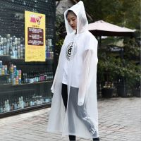 EVA透明雨衣单人长款全身时尚成人女士男款夏季电瓶电动车一次性 白色透明EVA雨衣(非一次性) 均码(适合155CM-1