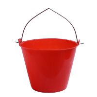 [可印字]小水桶家用塑料桶批发 牛筋熟胶新料水井打水洗菜塑料 25桶红色带钩 4只装