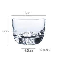 祁县龙渊无铅人工水晶日式金山品茗杯耐热家用茶水杯功夫茶具 银山