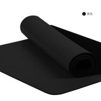 橡胶垫土豪瑜伽垫天然橡胶防滑男女专业健身垫瑜伽馆专用垫子家用 黑色 二等品[3mm]加体位线