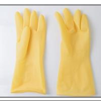 粤龙A3特级加厚乳胶防护手套厨房家务清洁水产化工牛筋手套 粤龙1双装 S