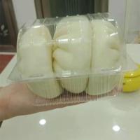 条型平盖、圆盖、方盖包子花卷馒头打包盒一次性透明点心包装盒子 K 57款放3个包子/100个