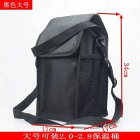 加厚铝箔保温便当包大号长方形手提袋子防水学生上班族打包饭盒袋 黑色 小号随机款