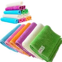 [4/8装洗碗布]竹纤维洗碗巾送清洁球加厚不沾油抹布竹炭洗碗布 常规4条彩色装