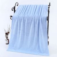 儿童浴巾斗篷带帽宝宝可穿卡通洗澡浴袍披风婴儿抱被裹巾吸水速干 儿童浴巾1条60*120[蓝色无帽]