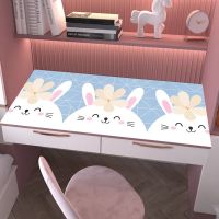 学生宿舍学习写字桌垫卡通桌垫桌布防水长方桌桌布防水防油免洗 三只兔子 皮革-20*20(鼠标垫)长*宽