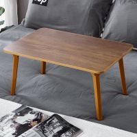 折叠桌宿舍简易床上书桌家用折叠小炕桌榻榻米小饭桌长方形小桌子 红木纹40*60