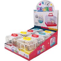 创意萌趣声光小狗笼仿真狗狗宠物笼发声灯光玩具儿童糖果玩具批发 一盒8个狗笼(批发带电子)